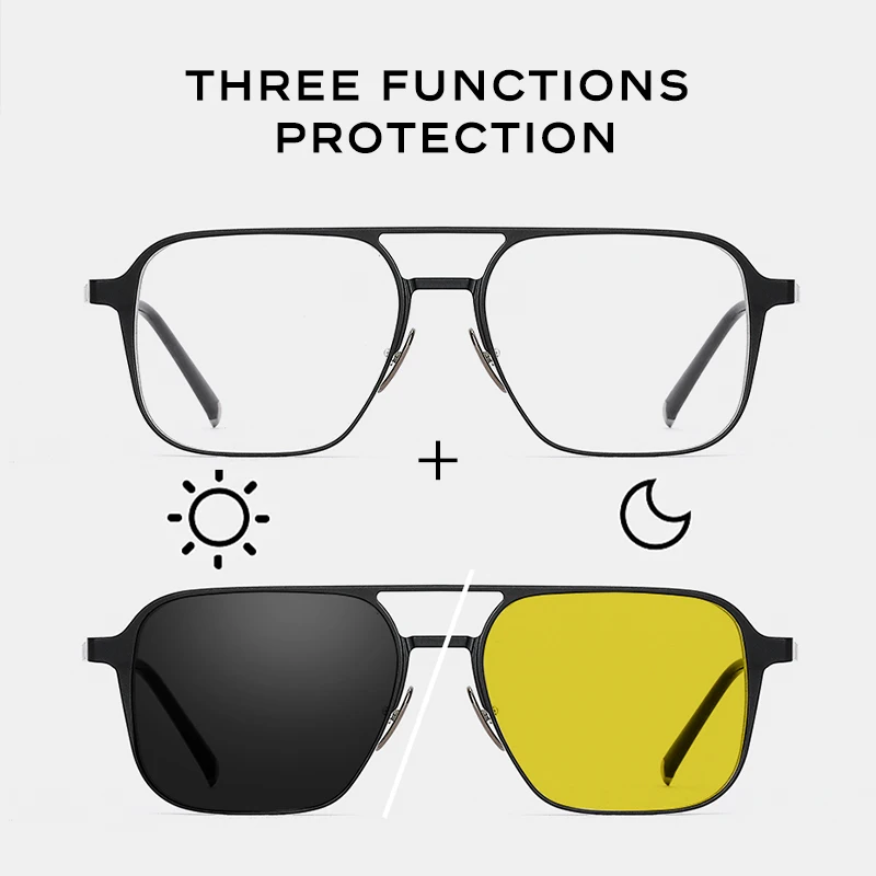 CAPONI JF7038 3-In-1 Magnetic Glasses