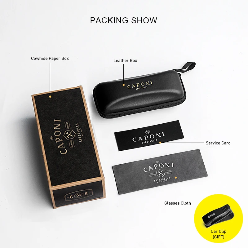 CAPONI Ultra light Polarized Sunglasses
