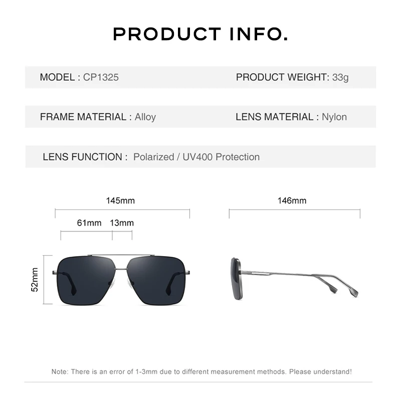 CAPONI CP1325 Nylon Polarized Sunglasses