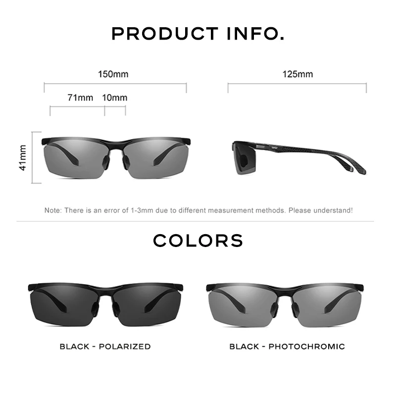 CAPONI BS8780 Aluminum Polarized Sunglasses