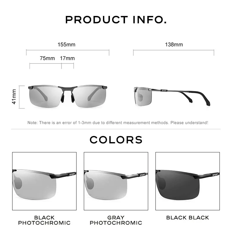 CAPONI BS3066 Polarized Sports Sunglasses