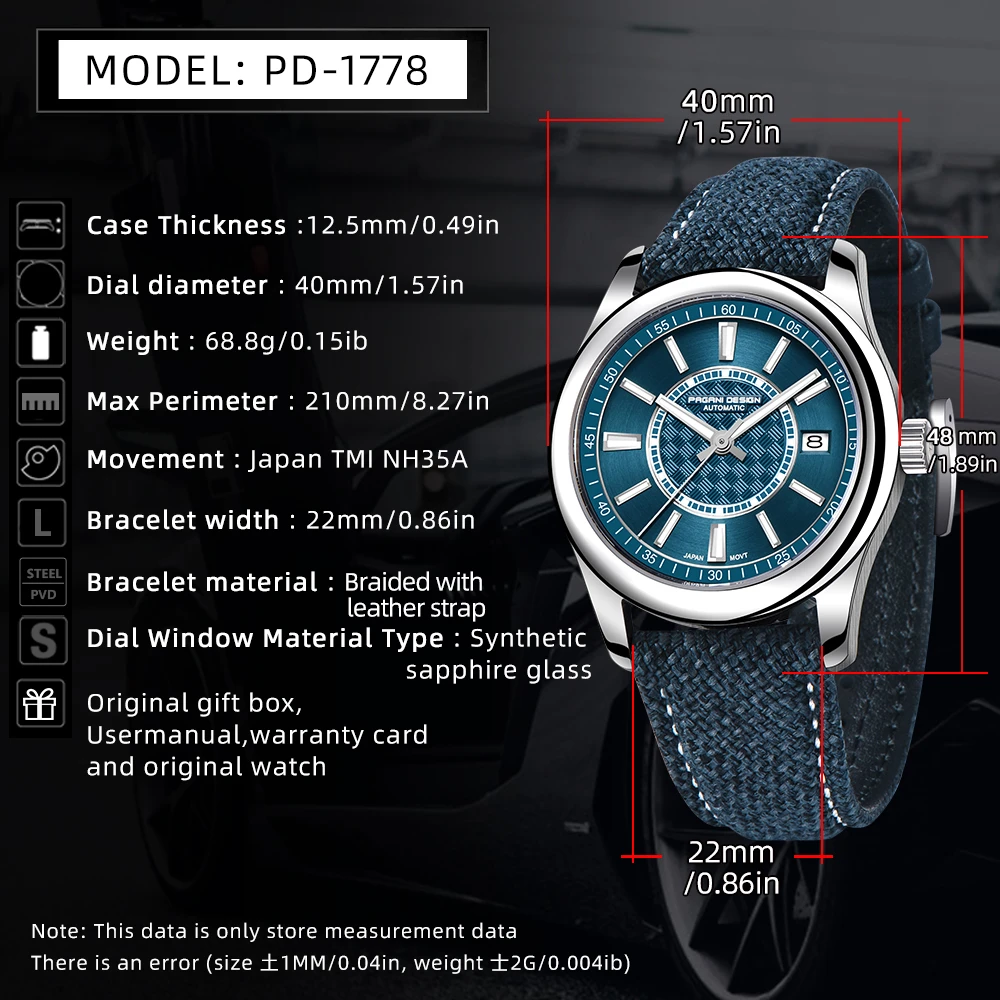 PAGANI DESIGN PD1778 Automatic Men's Watch