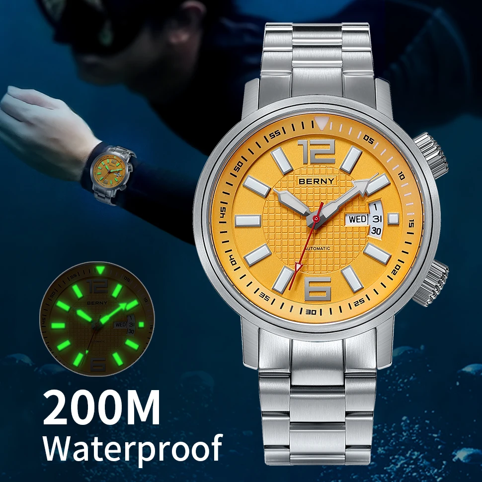 BERNY AM7081M 200m Compressor Diver Watch
