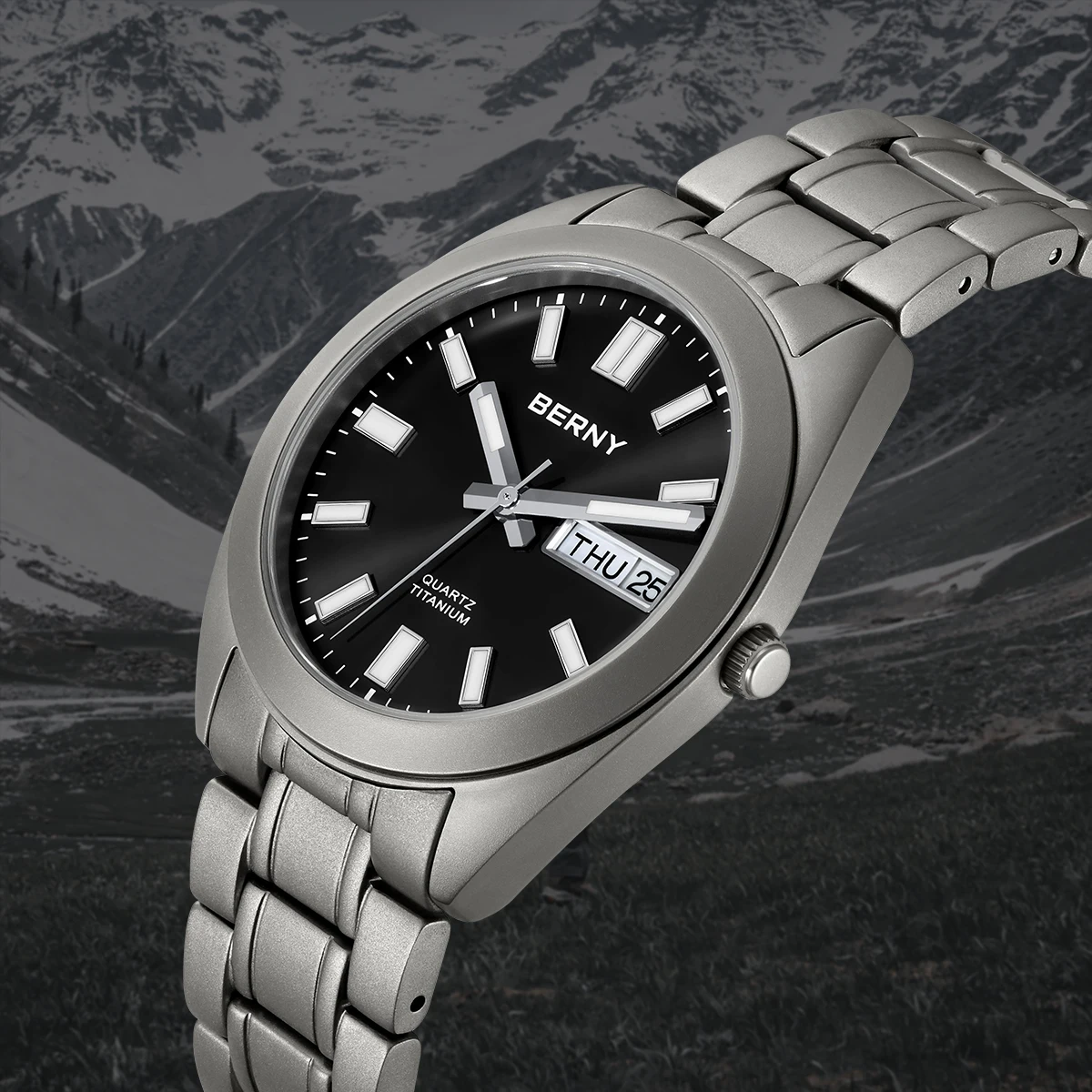 BERNY T2576M Titanium VH31 Quartz Watch