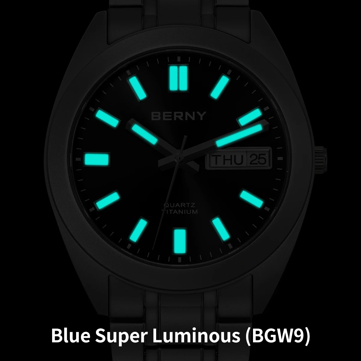 BERNY T2576M Titanium VH31 Quartz Watch