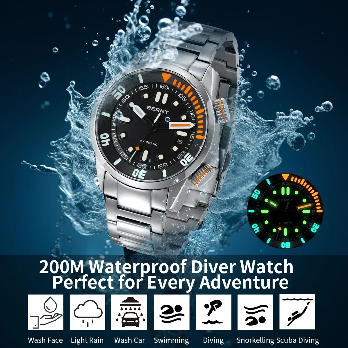 New BERNY AM339M Compressor Watch