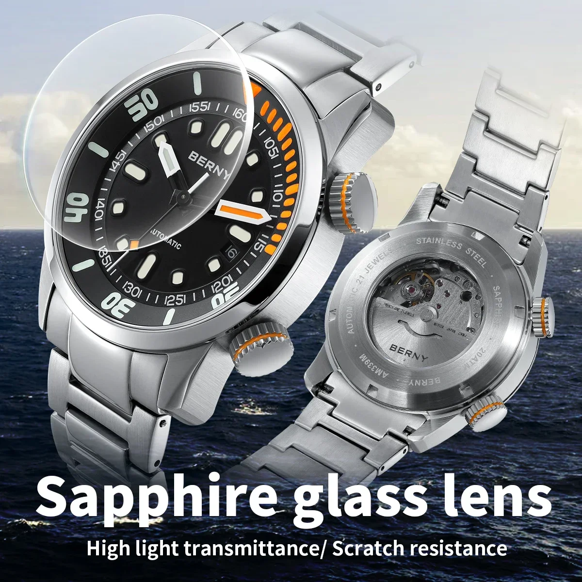New BERNY AM339M Compressor Watch