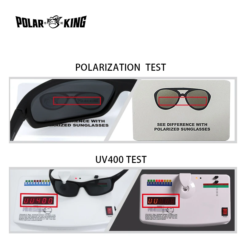 POLAR KING Wrap Square Polarized Sunglasses
