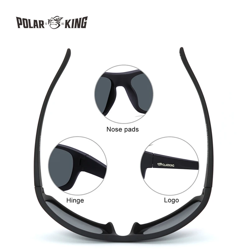 POLAR KING Wrap Square Polarized Sunglasses