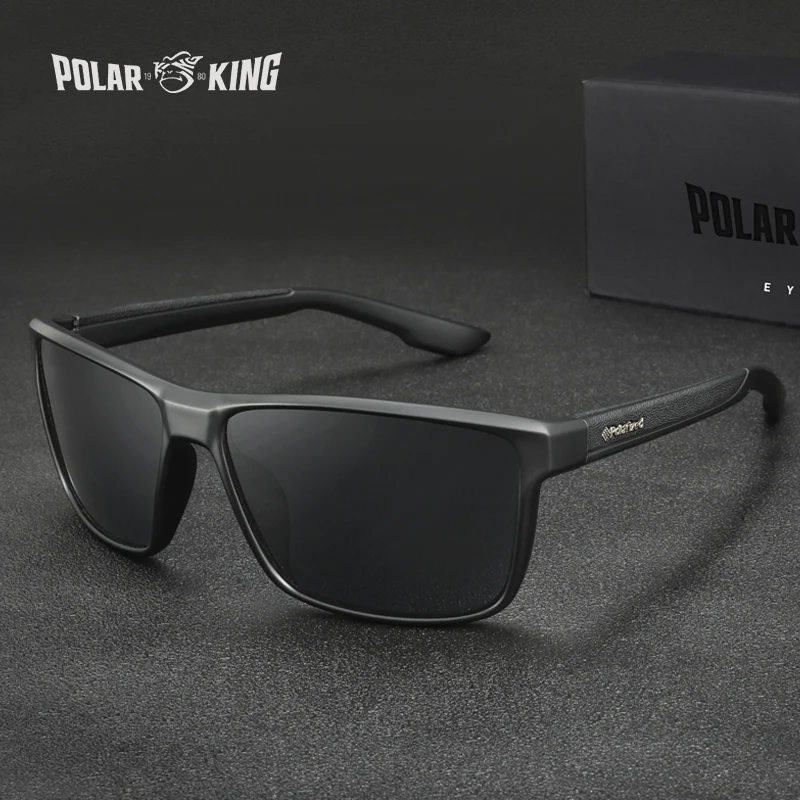 POLARKING Vintage Square Polarized Sunglasses