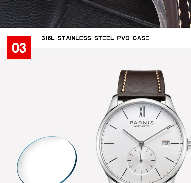 Parnis PA2123 Bauhaus Design Automatic Watch