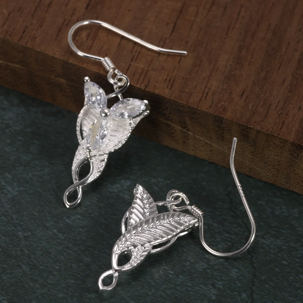 Arwen Evenstar Silver Drop Earrings