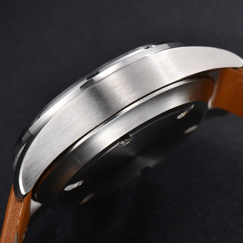 Parnis Black Dial Quartz Chronograph Watch