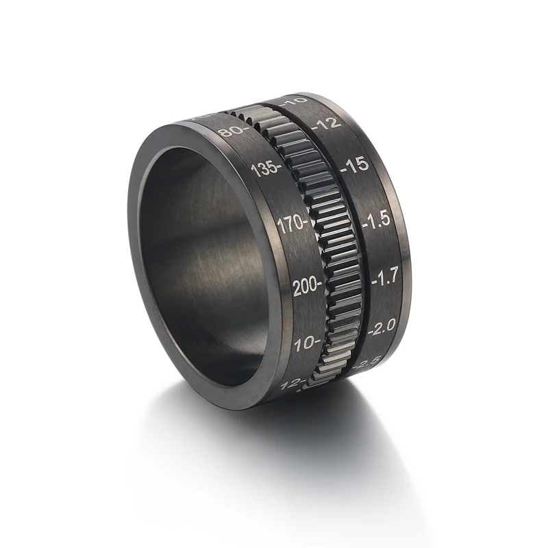 Stainless Steel Black Camera Lens Spinning Ring
