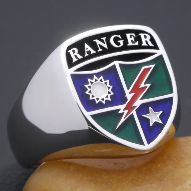 US Army Rangers 75th Regiment Silver Ring