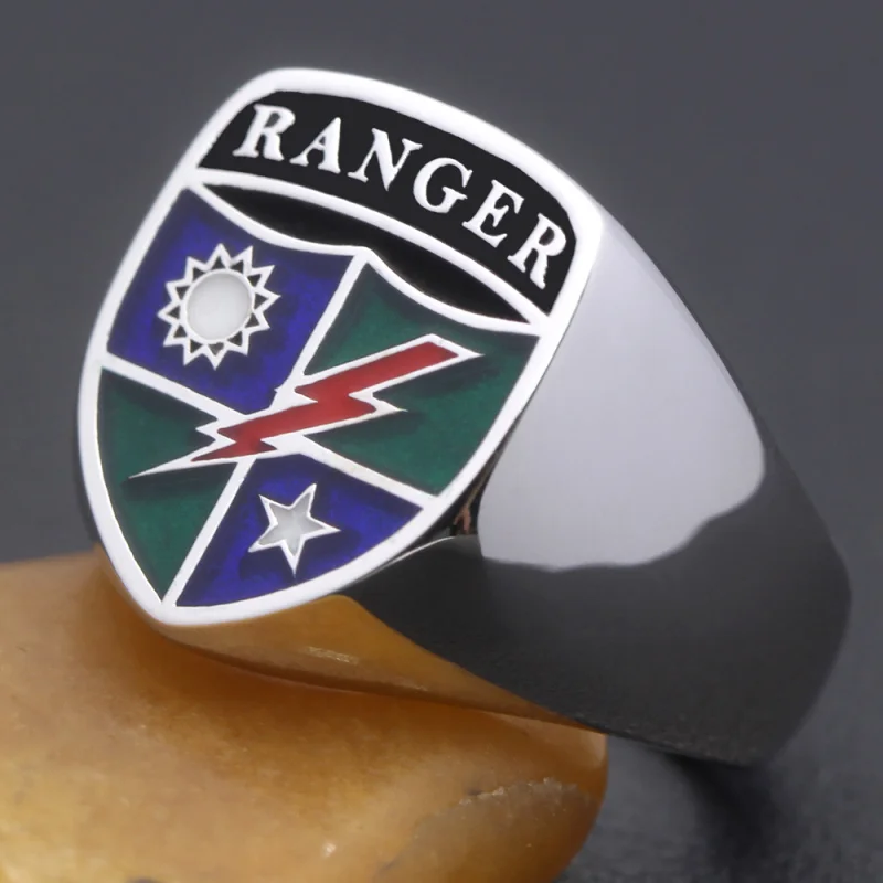 US Army Rangers 75th Regiment Silver Ring