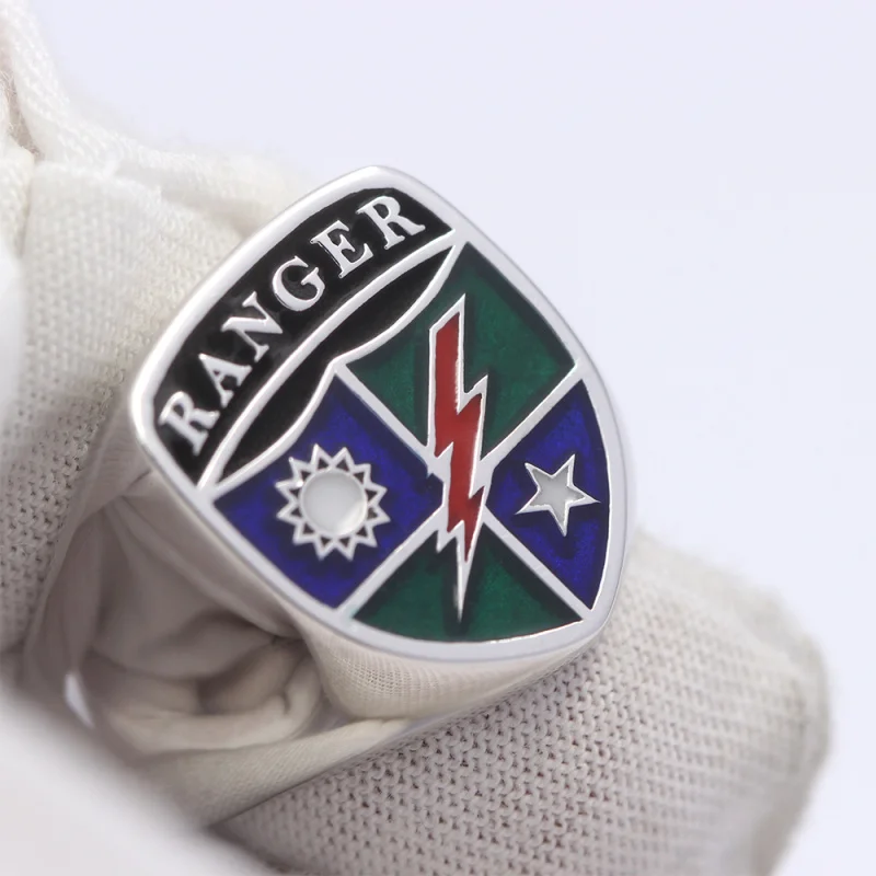 US Army Rangers 75th Regiment Silver Ring