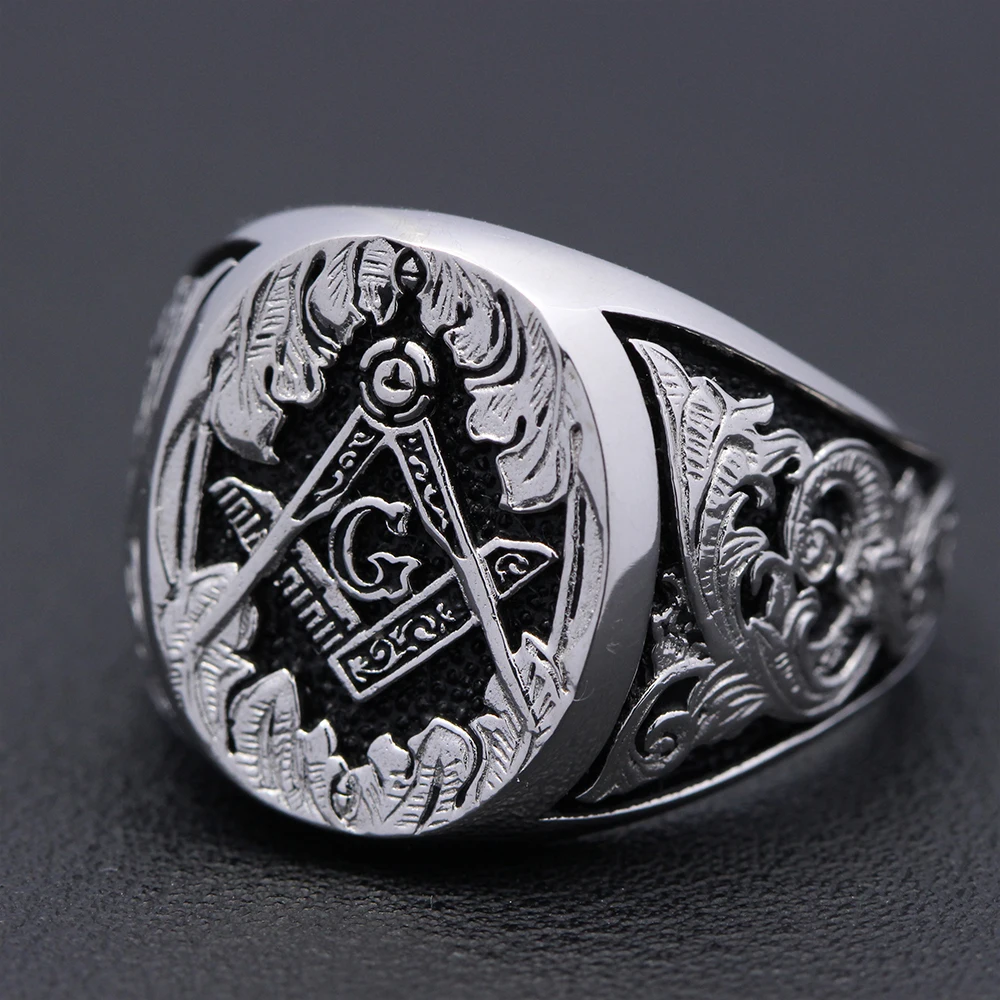 Master Mason Symbol G Sterling Silver Ring