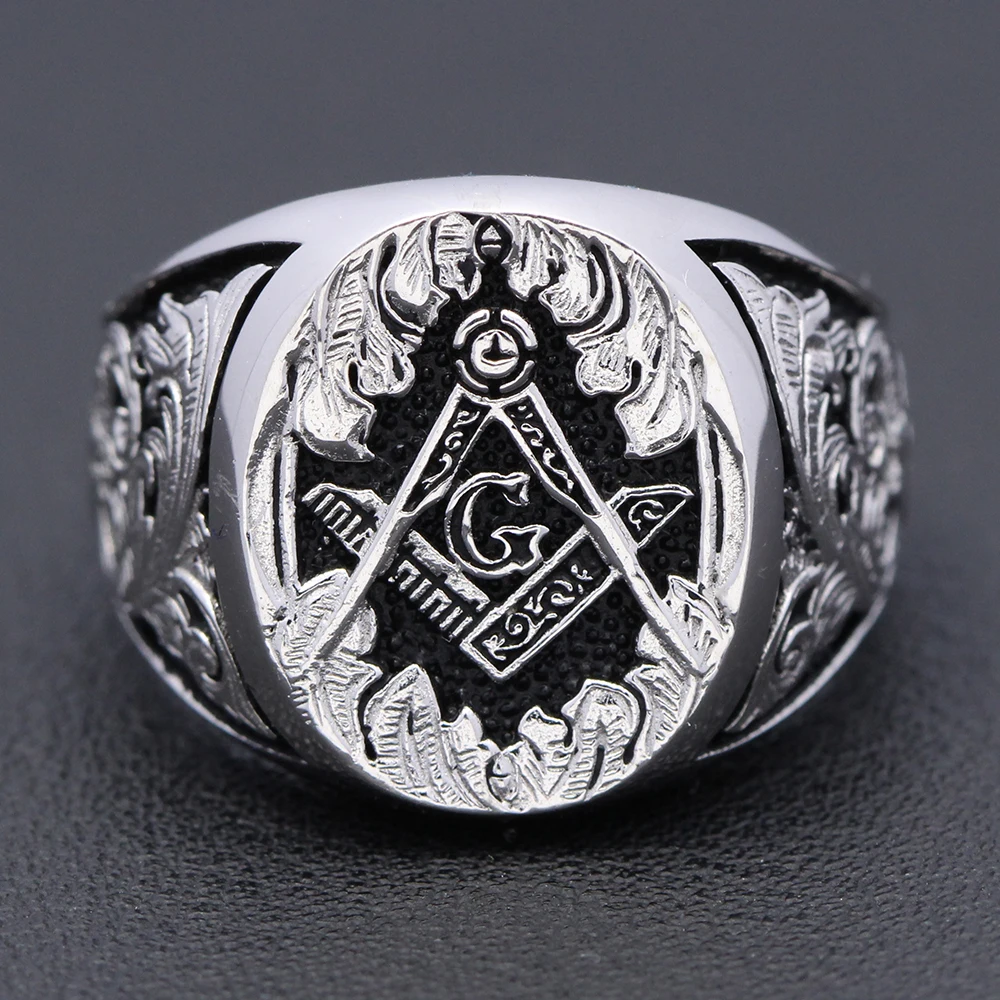Master Mason Symbol G Sterling Silver Ring