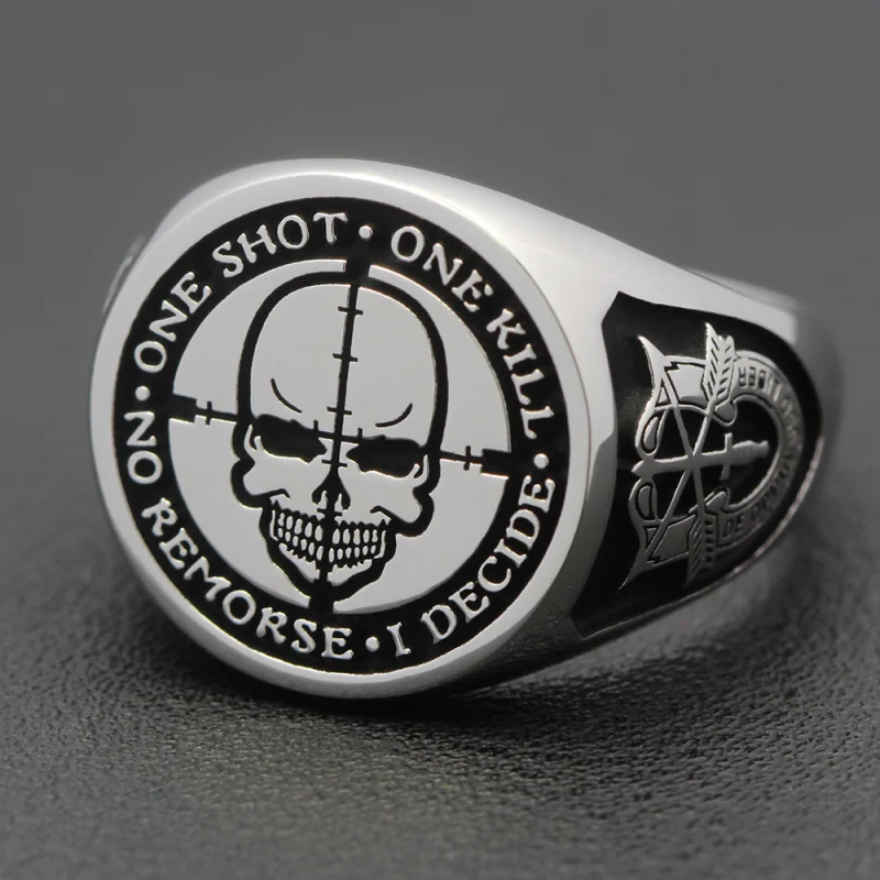 One Shot One Kill Special Force Silver Ring
