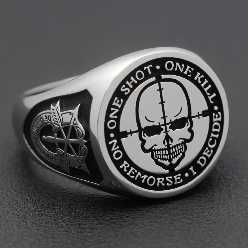 One Shot One Kill Special Force Silver Ring