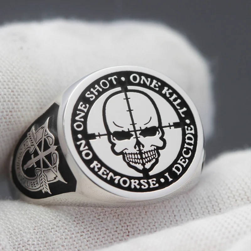 One Shot One Kill Special Force Silver Ring