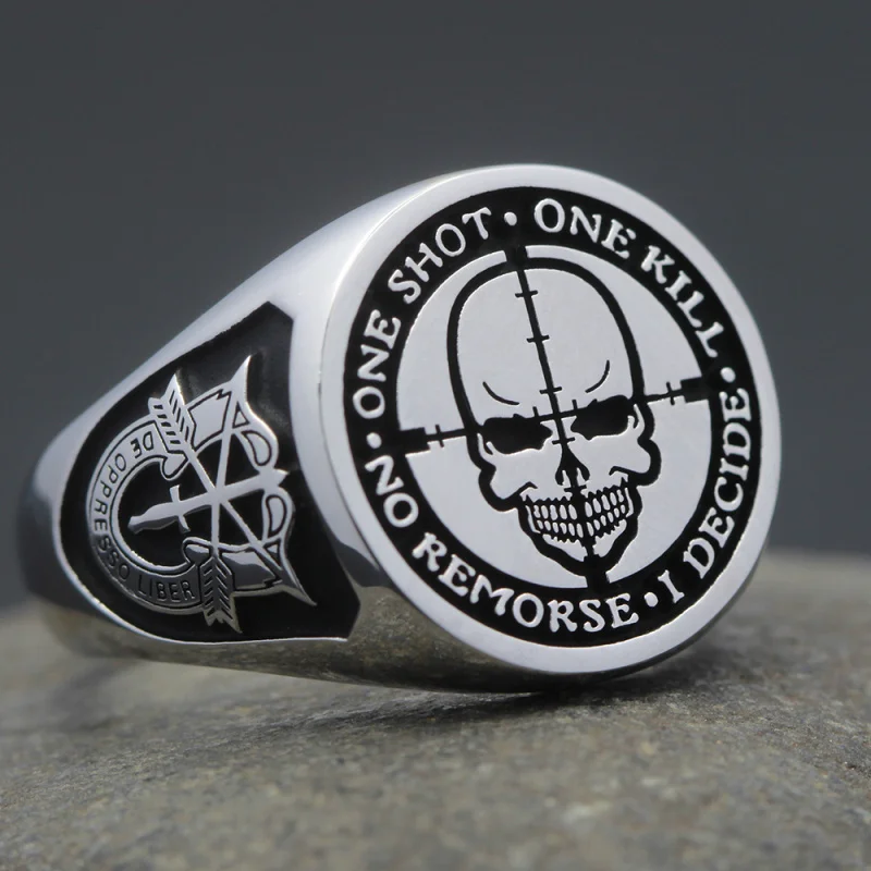One Shot One Kill Special Force Silver Ring