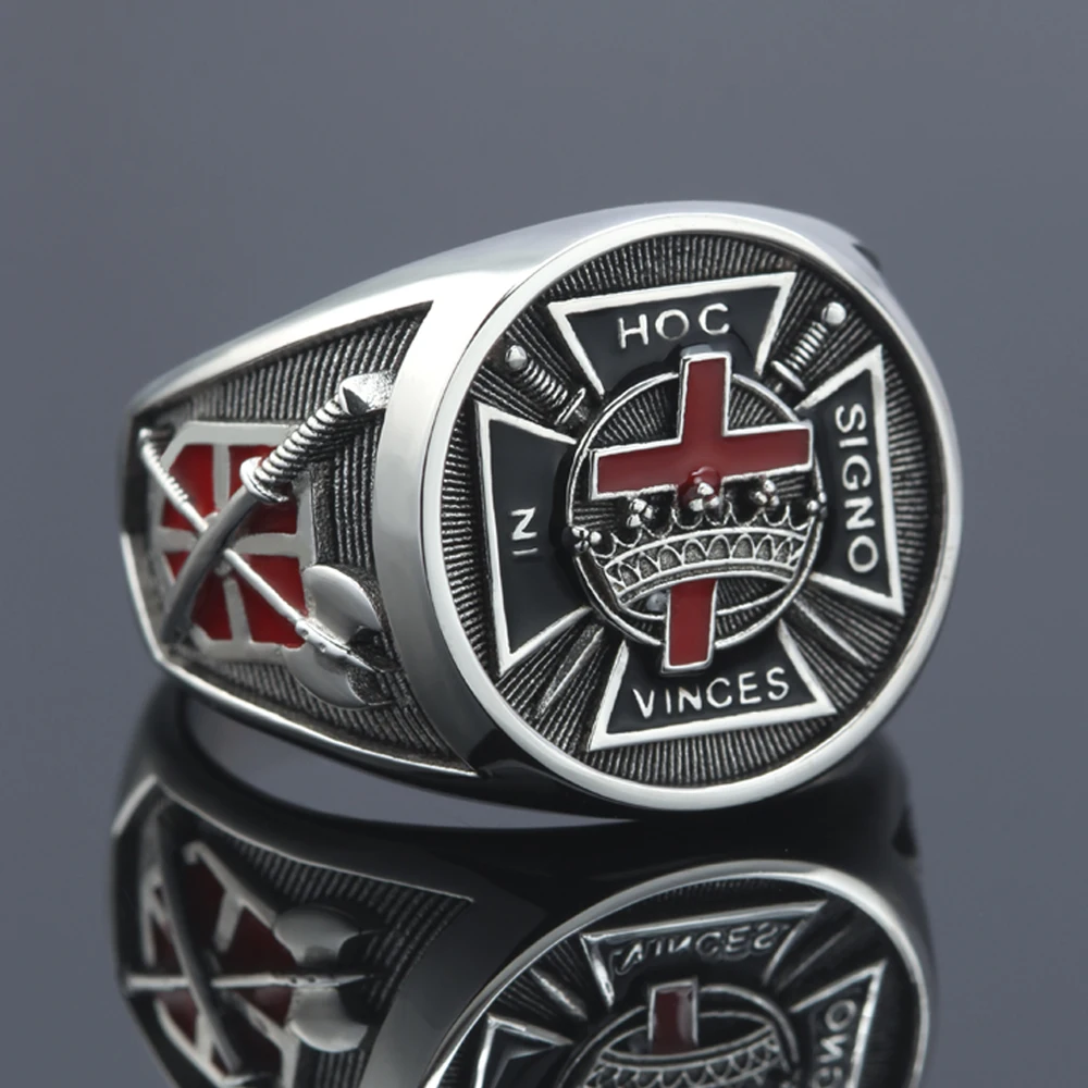 Knights Templar Crusades Cross Silver Ring