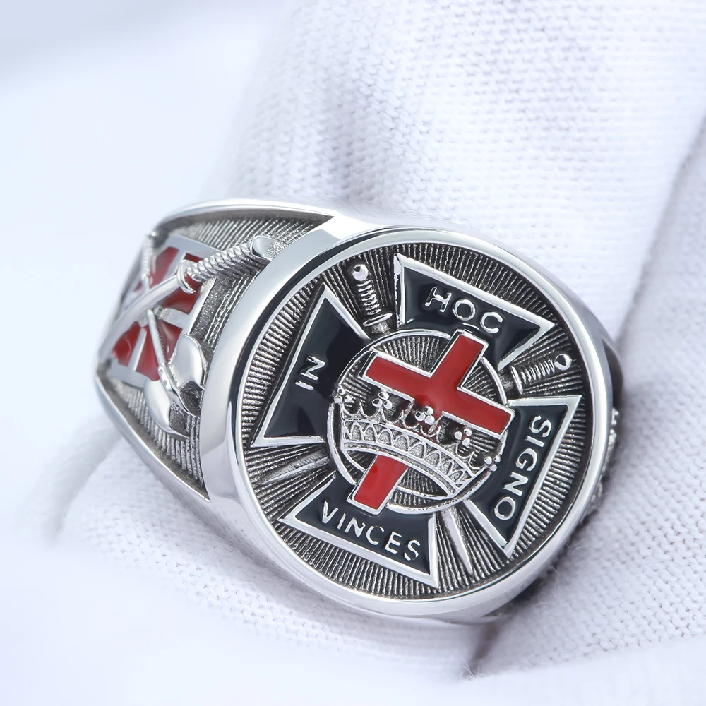 Knights Templar Crusades Cross Silver Ring