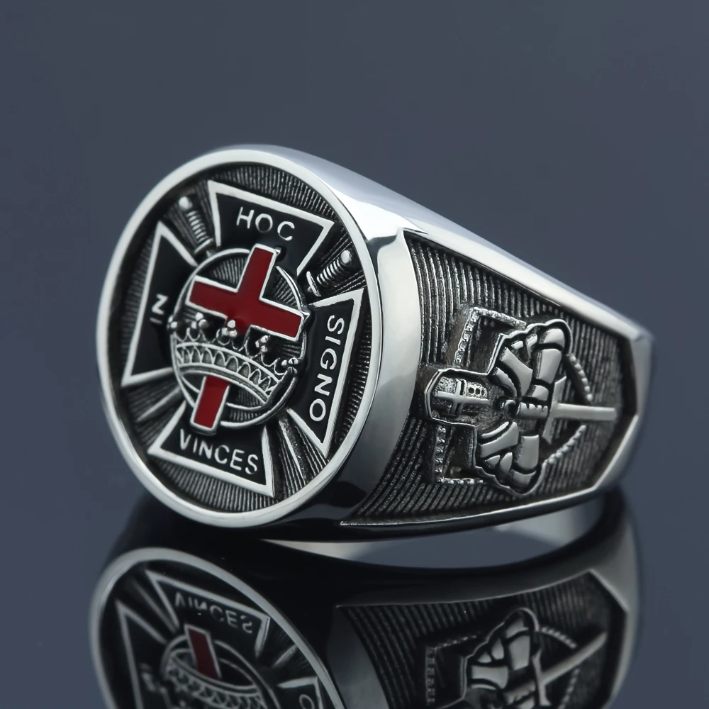 Knights Templar Crusades Cross Silver Ring