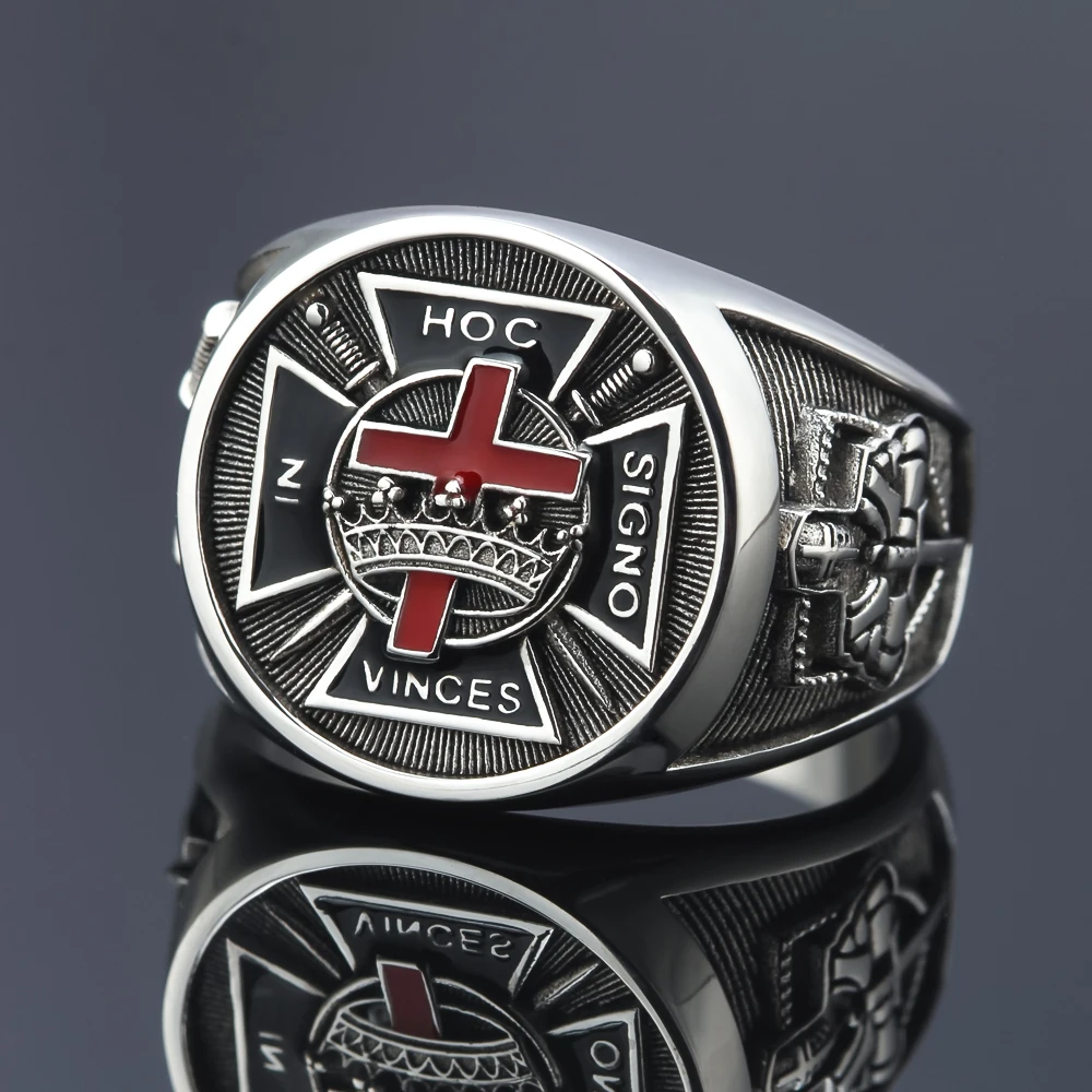 Knights Templar Crusades Cross Silver Ring