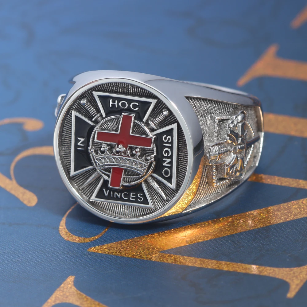 Knights Templar Crusades Cross Silver Ring