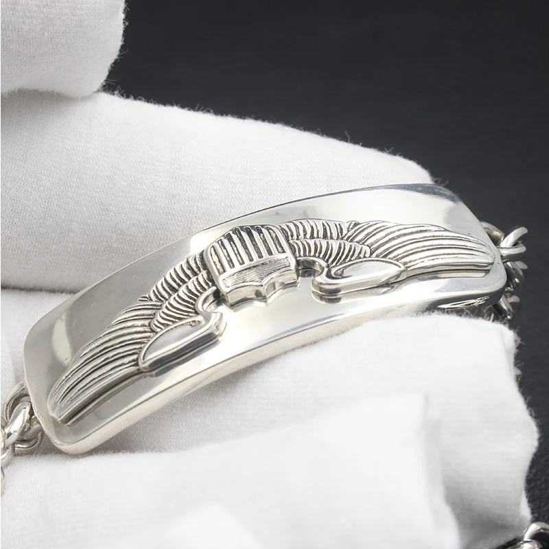 US Army Air Force Badge AAF Eagle Silver Bracelet