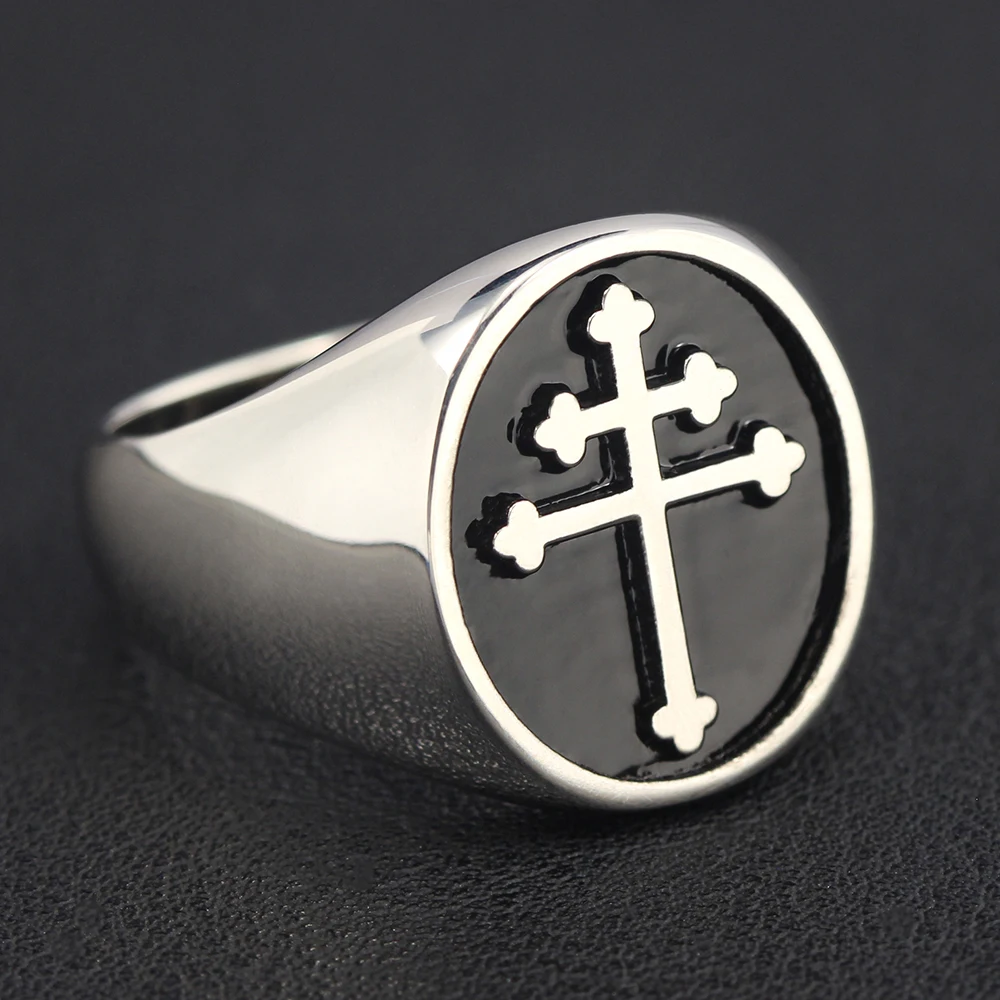 Cross Of Lorraine Ring Sterling Silver 925