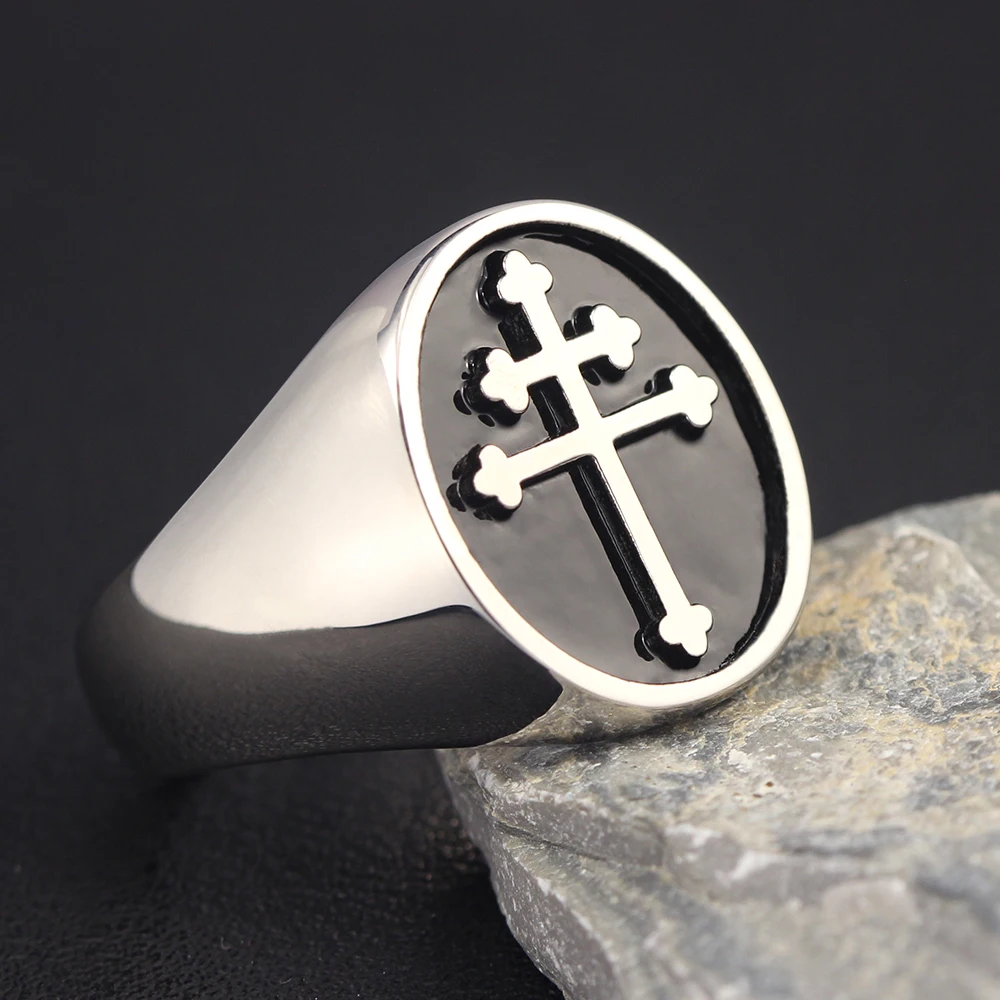 Cross Of Lorraine Ring Sterling Silver 925