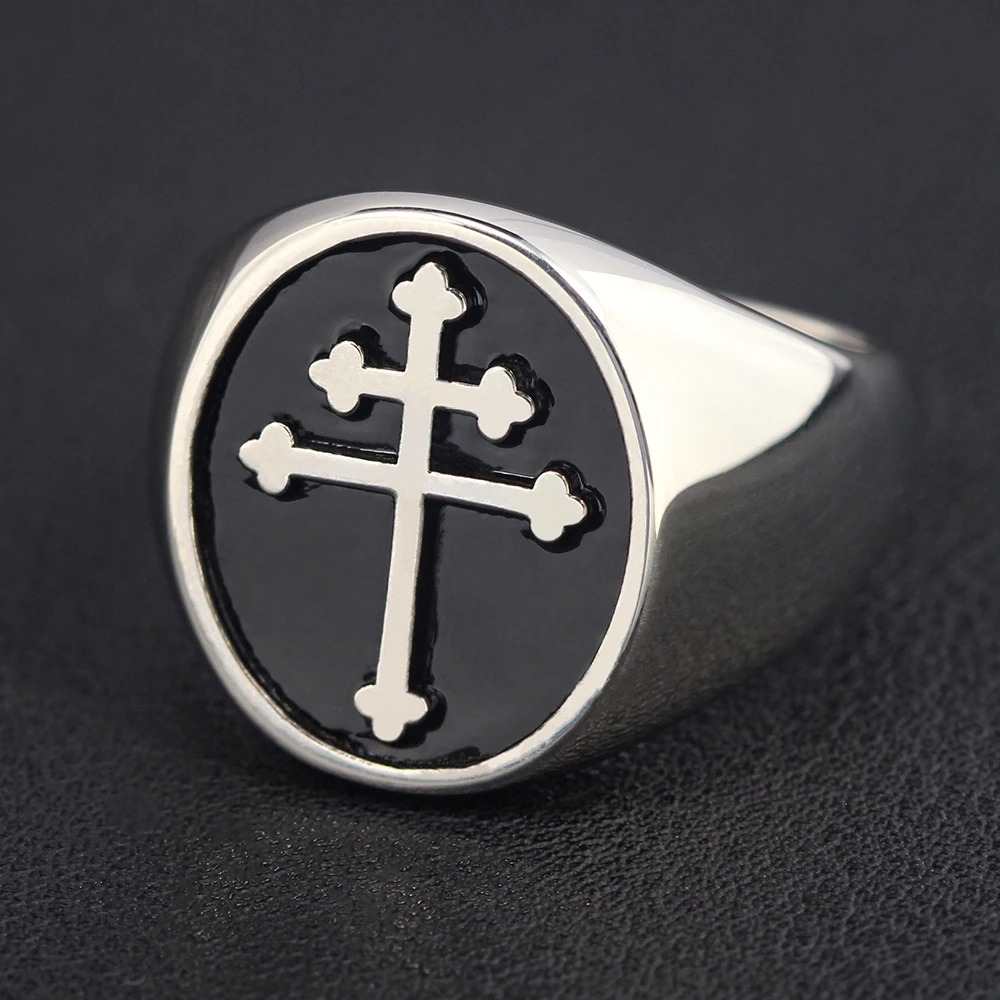 Cross Of Lorraine Ring Sterling Silver 925