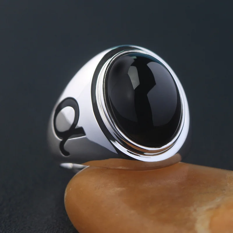 Alpha Beta Greek Initial 925 Silver Ring