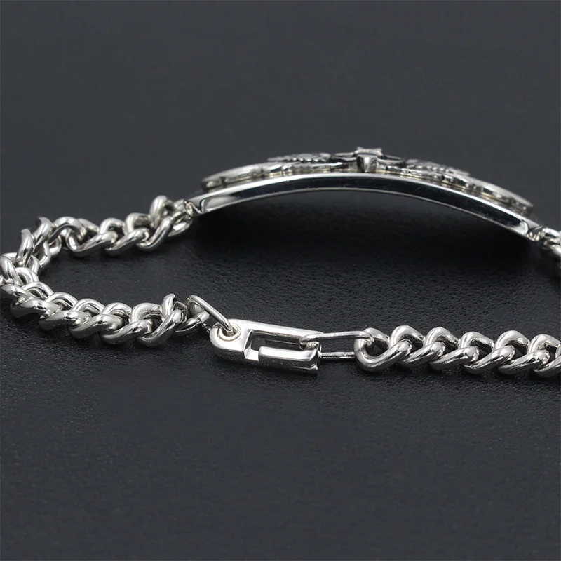 Men's WWII Silver Bombardier Wing Bracelet