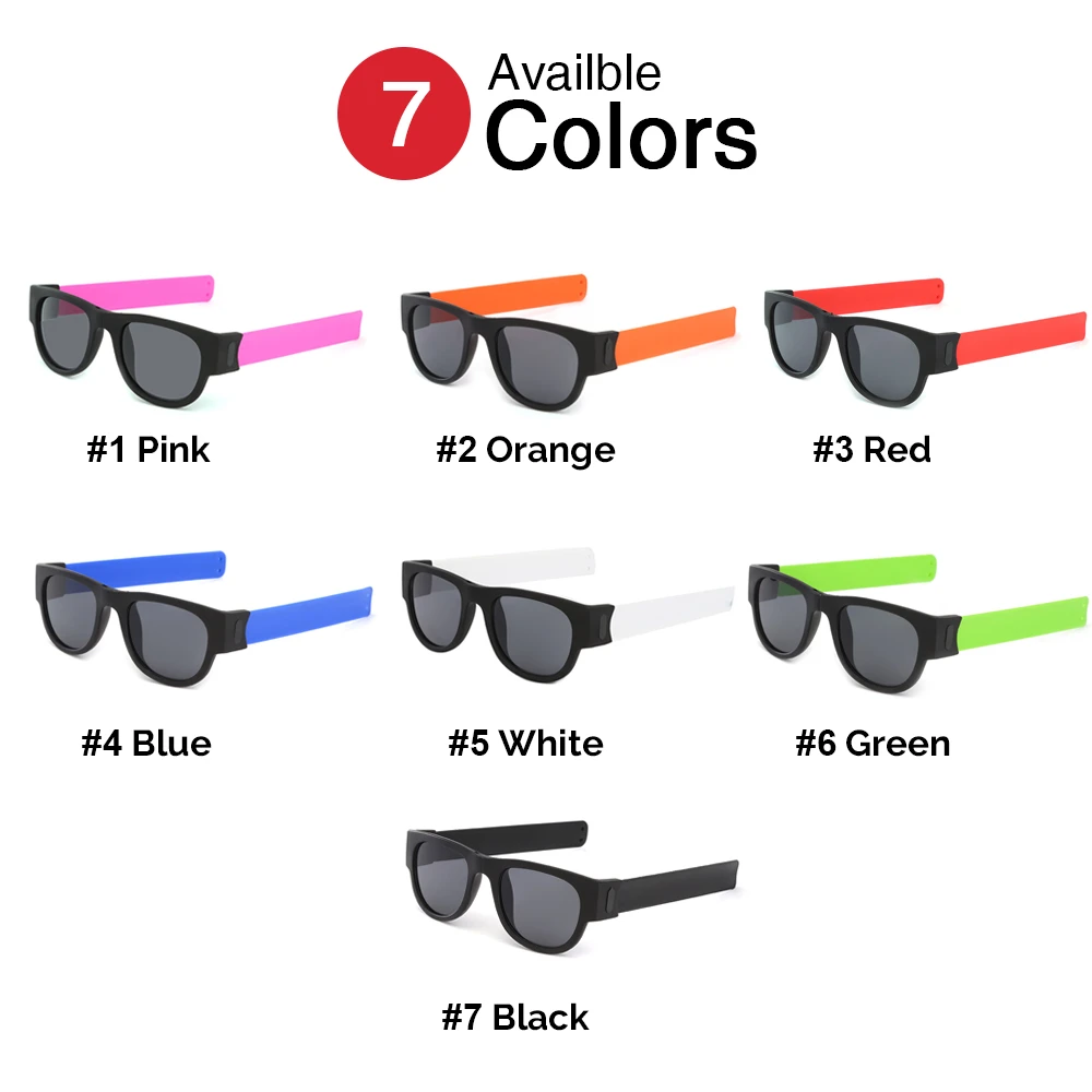 Folding Slappable Sport Unisex Sunglasses