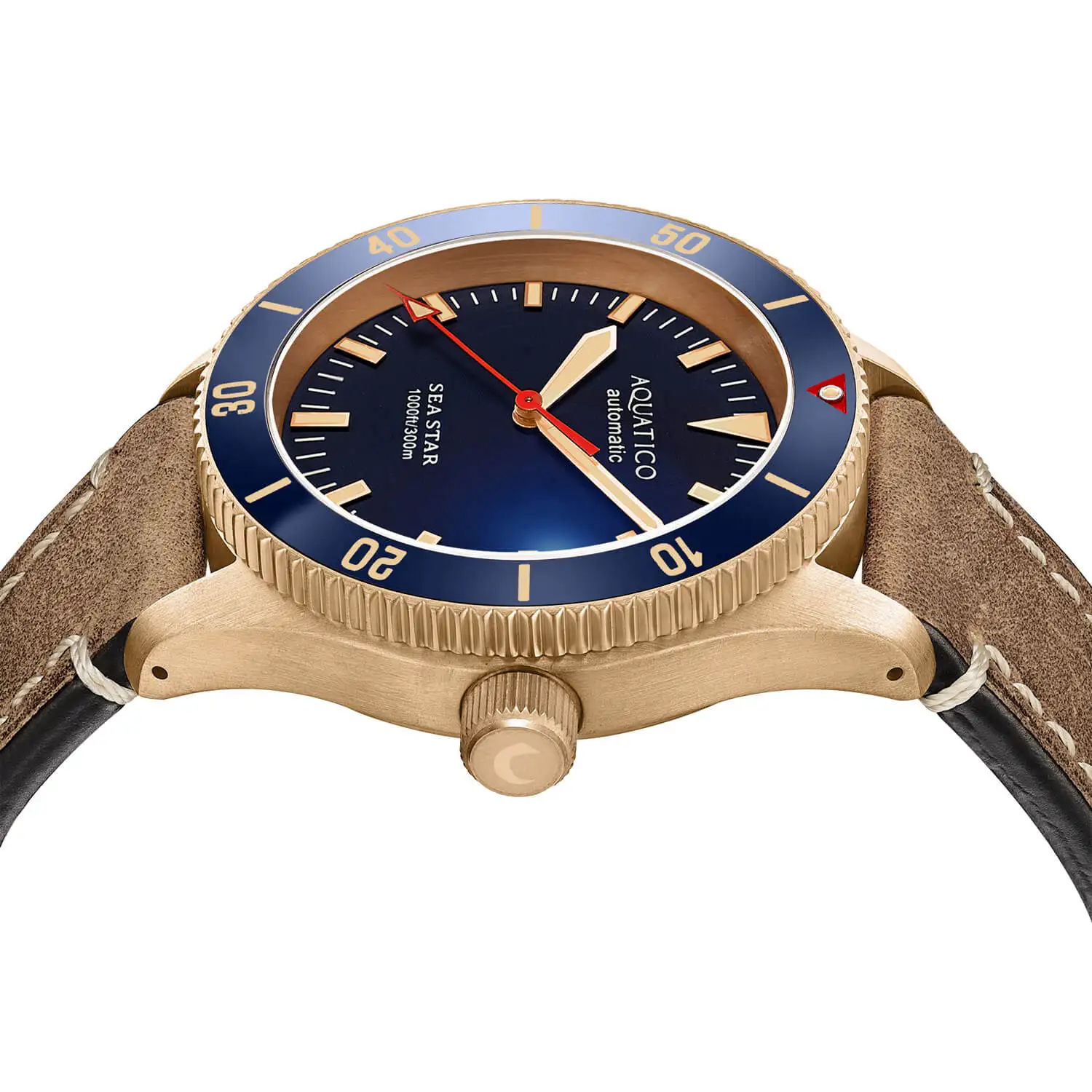 Aquatico Bronze Sea Star Blue Dial Watch