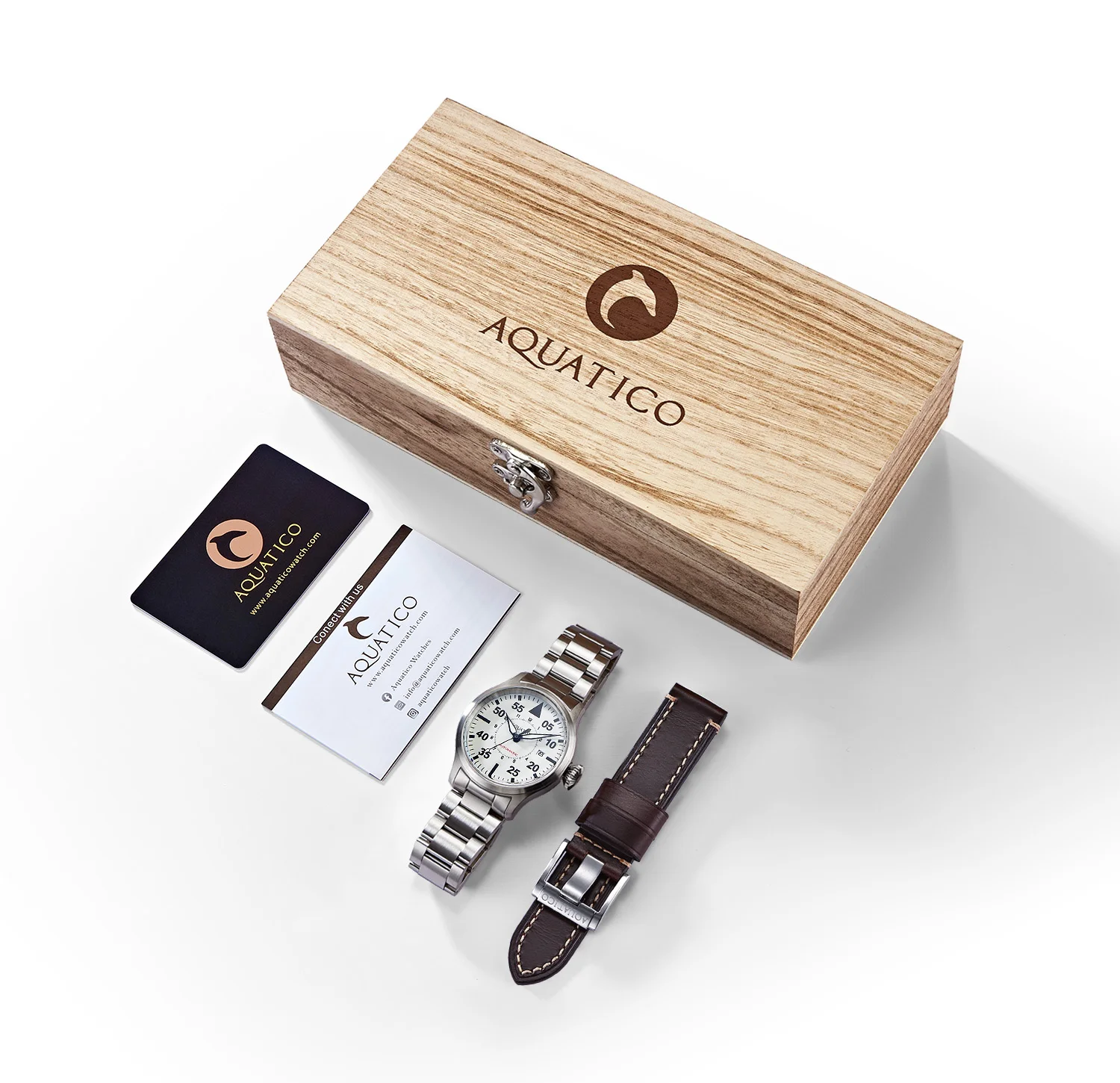 Horizon Hawk White Dial Pilot Watch