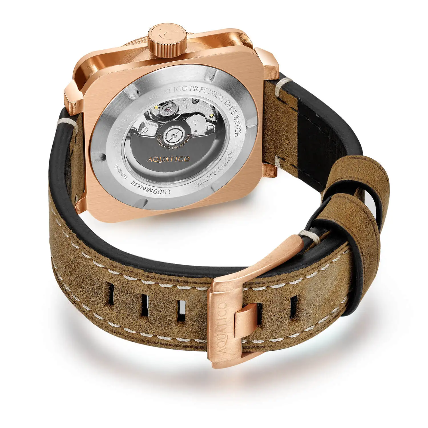 Aquatico Super Charger Bronze Rectangle Watch