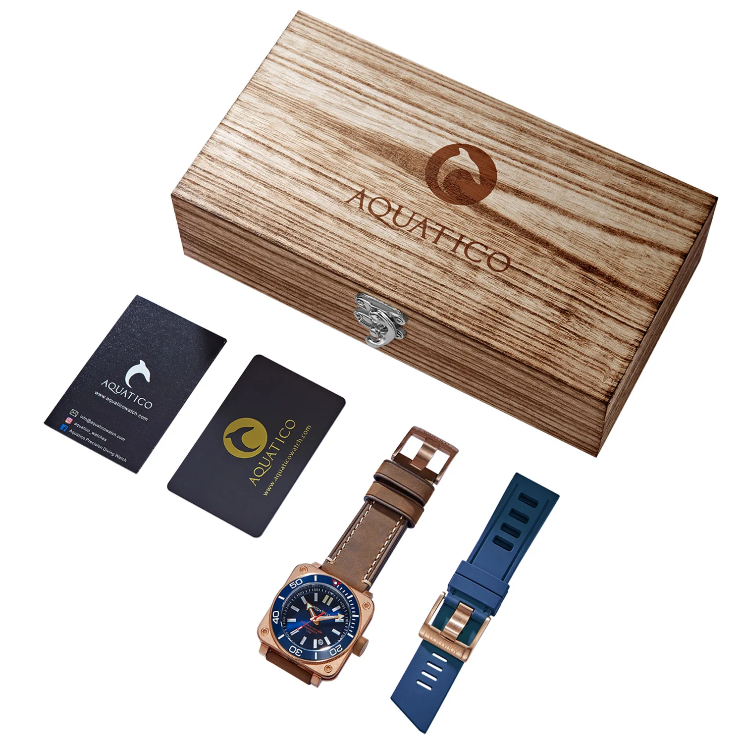 Aquatico Super Charger Bronze Rectangle Watch