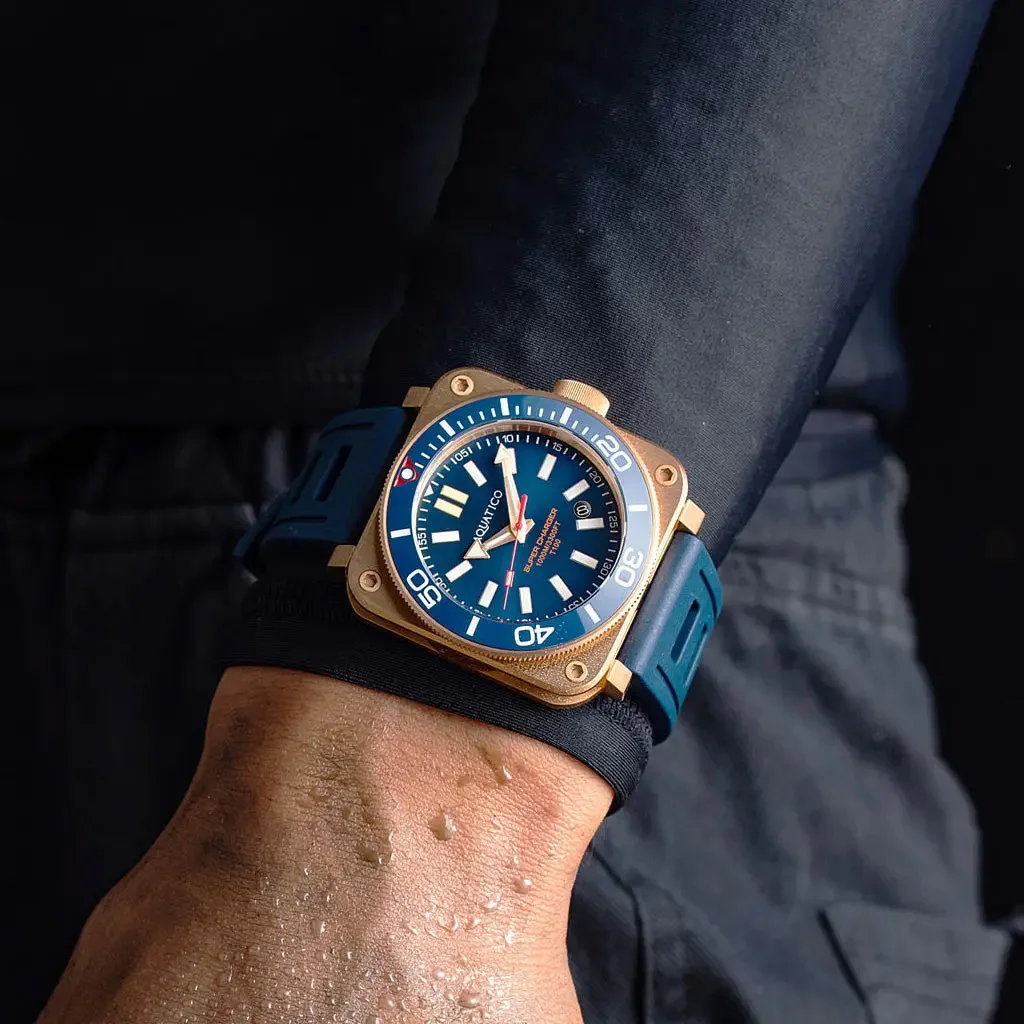 Aquatico Super Charger Bronze Rectangle Watch
