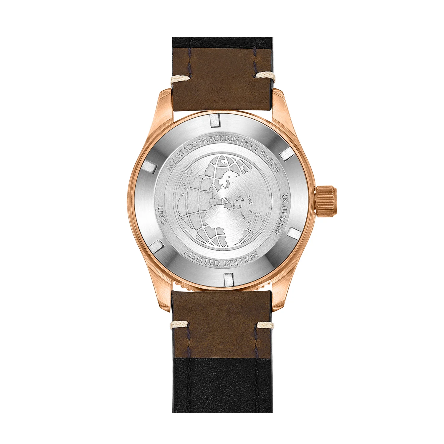 Aquatico Sea Star GMT Red Dial Watch