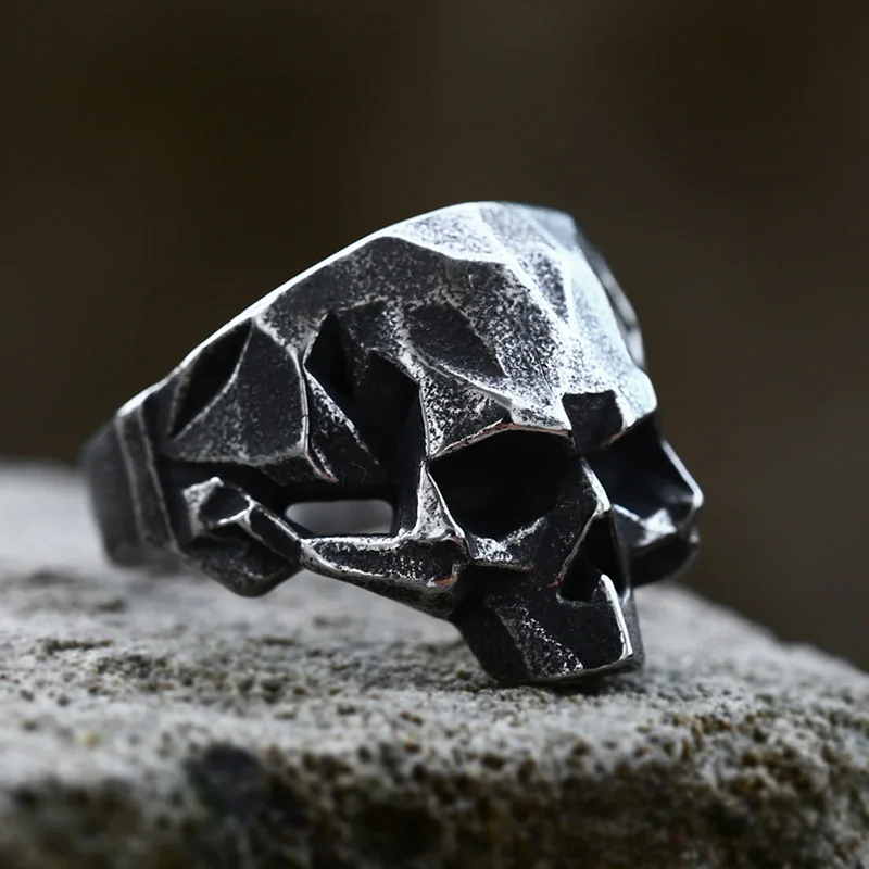 2024 Unique Design Polygon Skull Ring