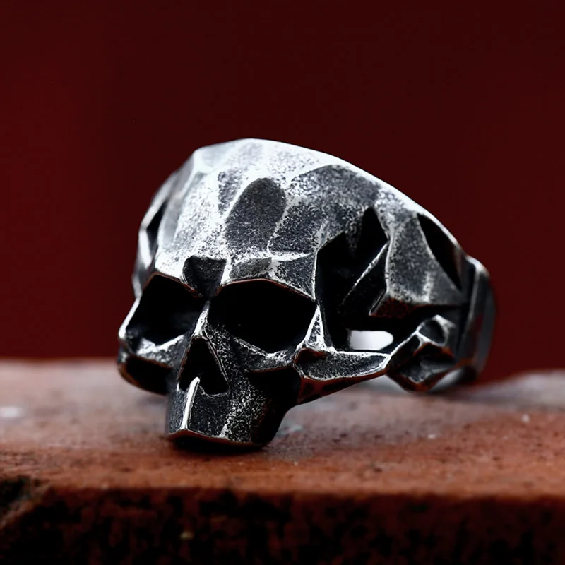 2024 Unique Design Polygon Skull Ring