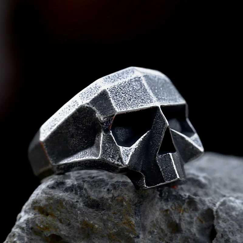 2024 Unique Design Polygon Skull Ring