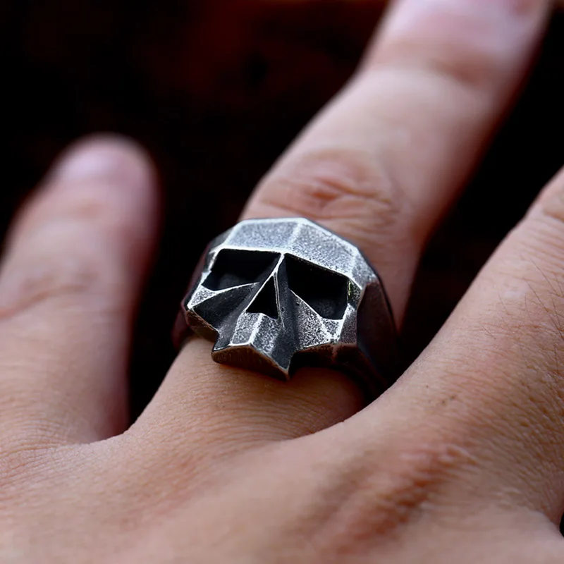 2024 Unique Design Polygon Skull Ring