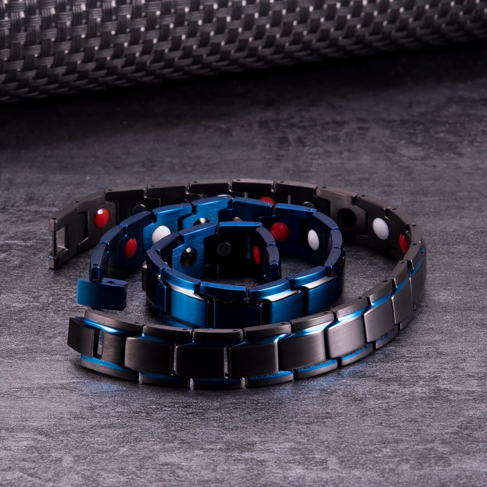 Black Blue Magnetic Therapy Bracelet